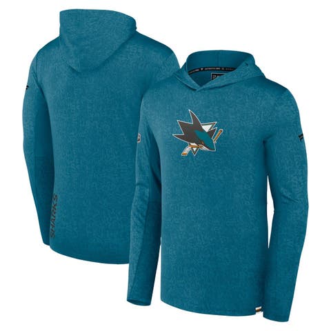 Men's Fanatics Branded  Teal San Jose Sharks Authentic Pro Lightweight Pullover Hoodie