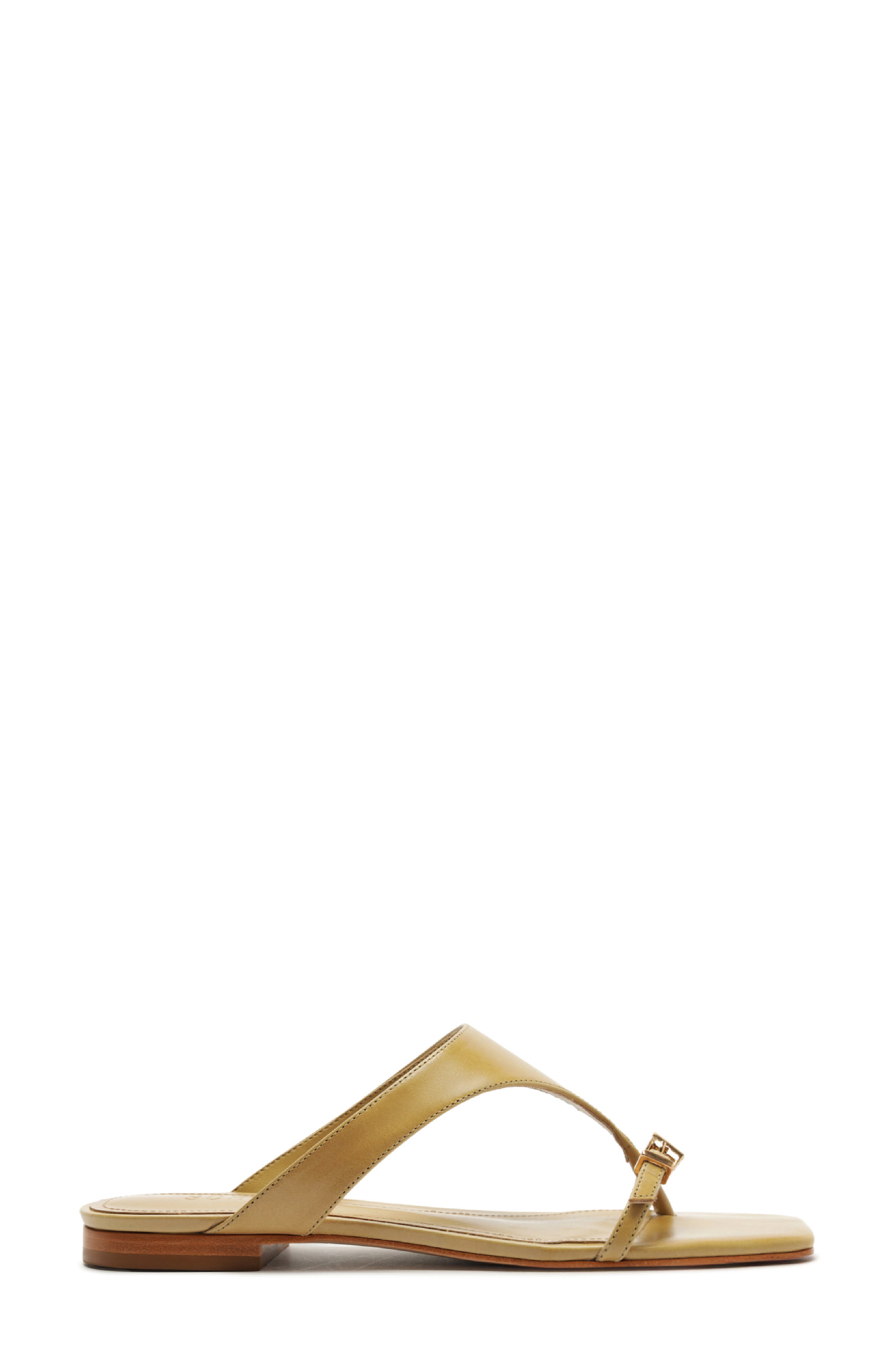 Schutz Tana Flat Flip-Flop, Alternate, color, Ecru Olive
