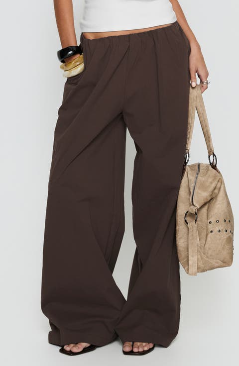 Lunea Low Rise Wide Leg Pants