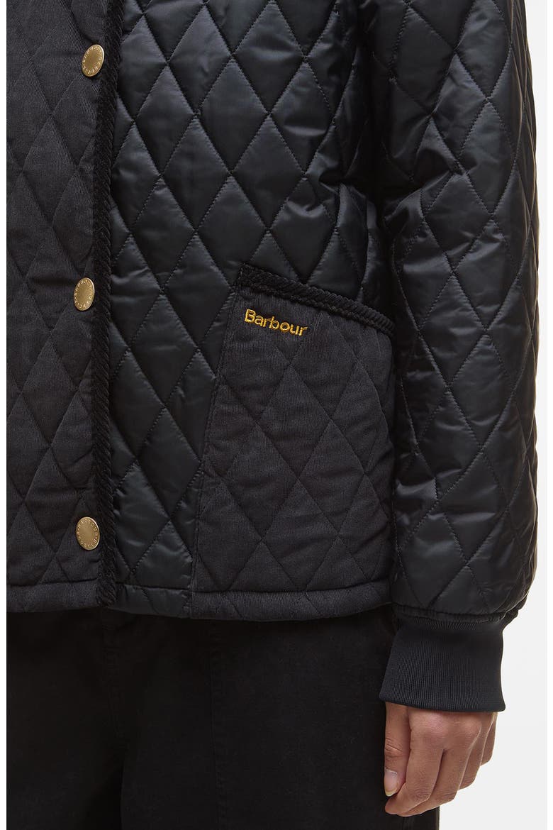 Marla Cropped Quilted Jacket, Alternate, color, BLACK/ CLASSIC