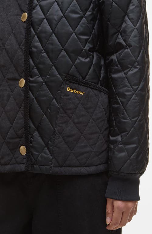 Barbour Marla Cropped Quilted Jacket In Black