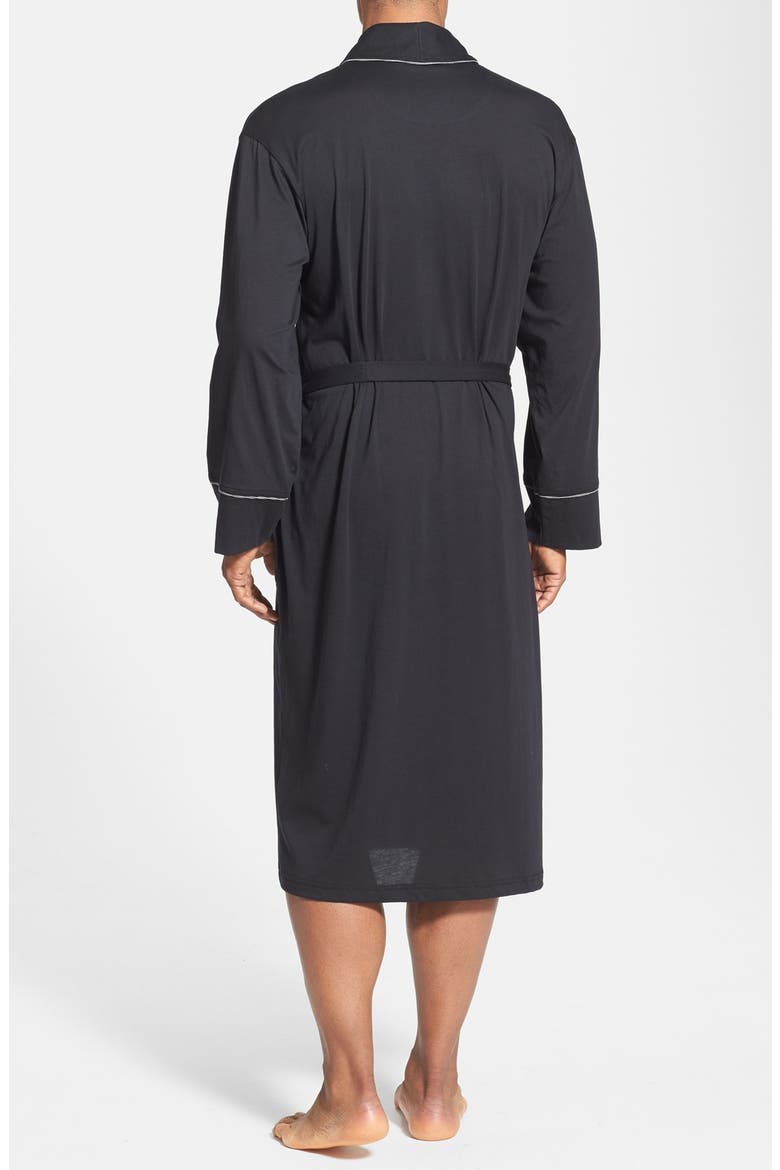 Peruvian Pima Cotton Robe, Alternate, color, BLACK