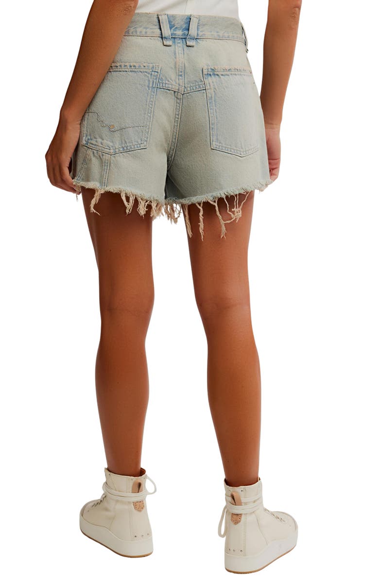 Free People Now or Never Denim Shorts, Alternate, color, Well Worn