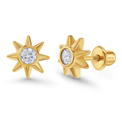Sunshine Plated Girl Earrings