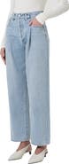 AGOLDE Fold Waistband Ankle Wide Leg Jeans