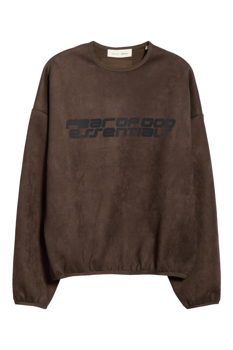Modern Sueded Fleece Logo Graphic Sweatshirt, Alternate, color, BROWN