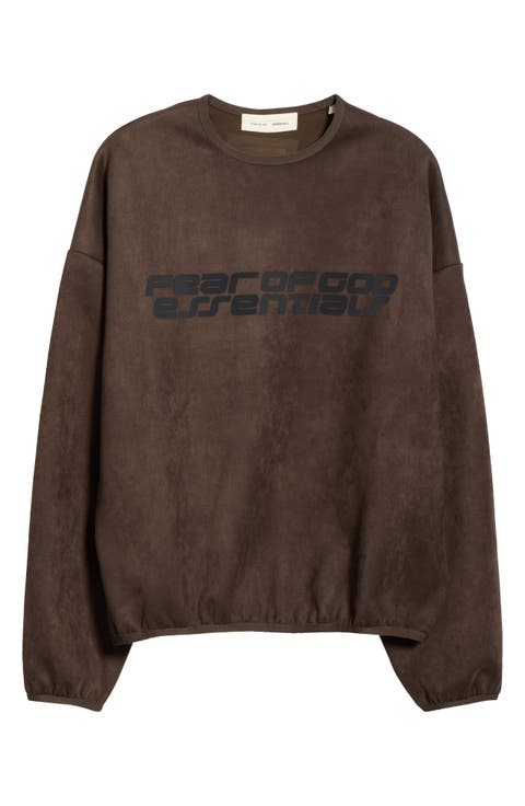 Modern Sueded Fleece Logo Graphic Sweatshirt