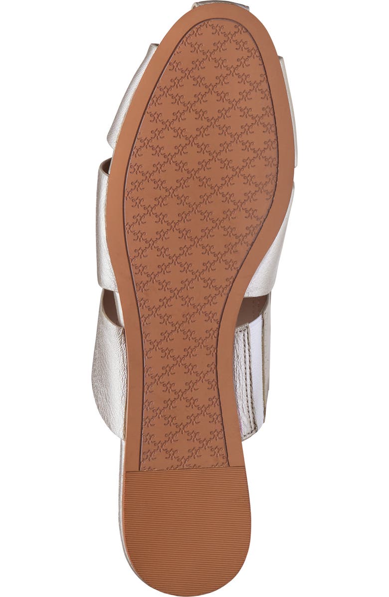 Johnston & Murphy Claire Leather Fisherman Mule Sandal, Alternate, color, Platinum Metallic Sheepskin