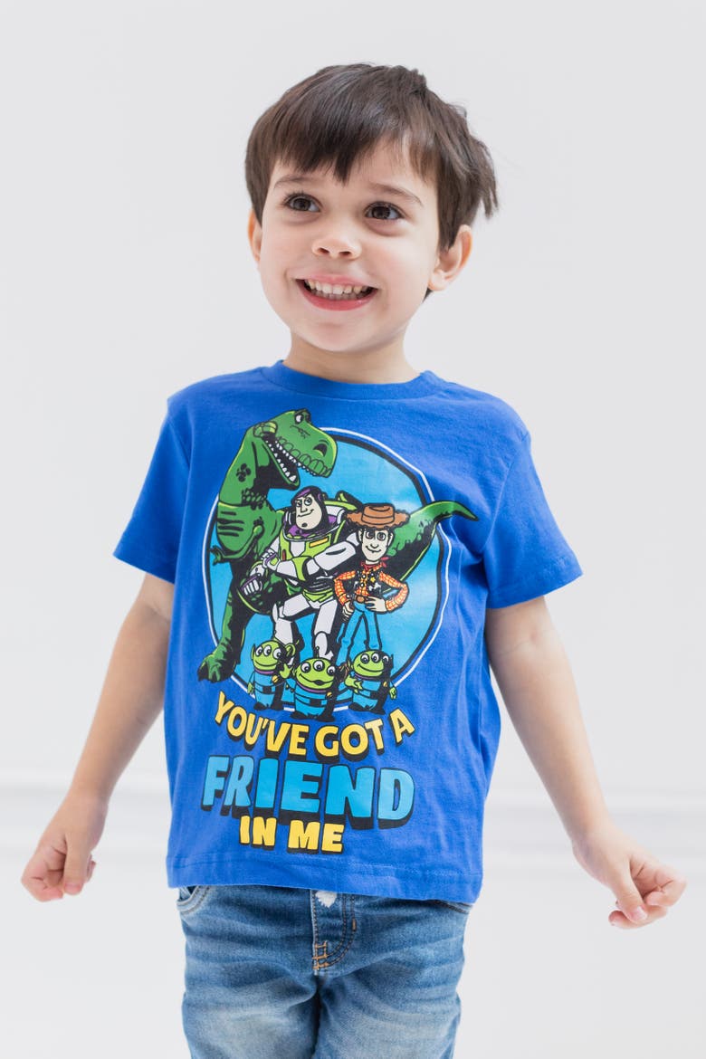 Toy Story 3-Pack Short Sleeve T-Shirts, Alternate, color, Buzz Woody Blue Red