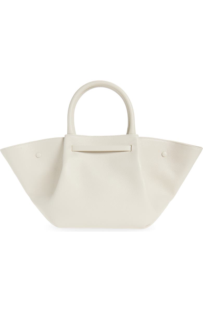 DeMellier New York Leather East/West Midi Tote, Alternate, color, Chalk