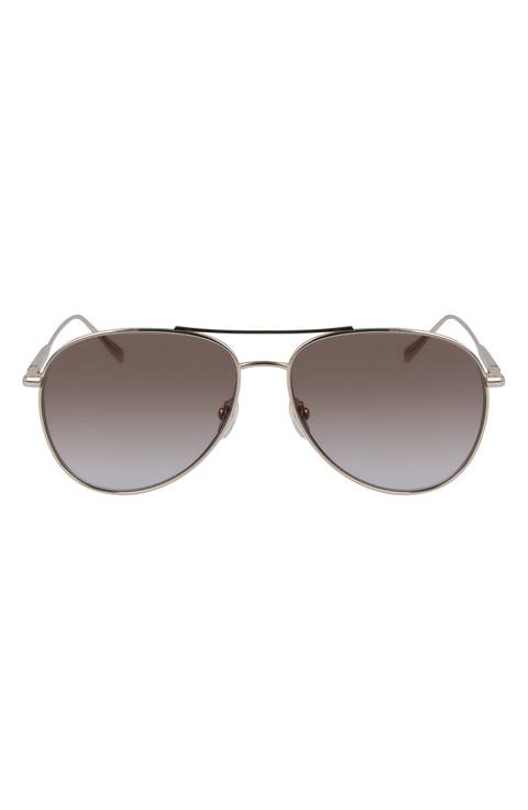 59mm Classic Aviator Gradient Sunglasses