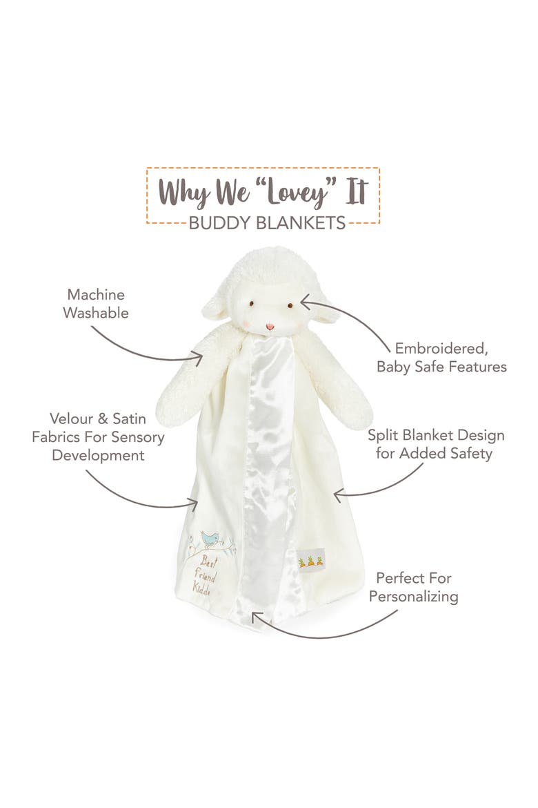 Kiddo the Lamb Buddy Blanket, Alternate, color, WHITE