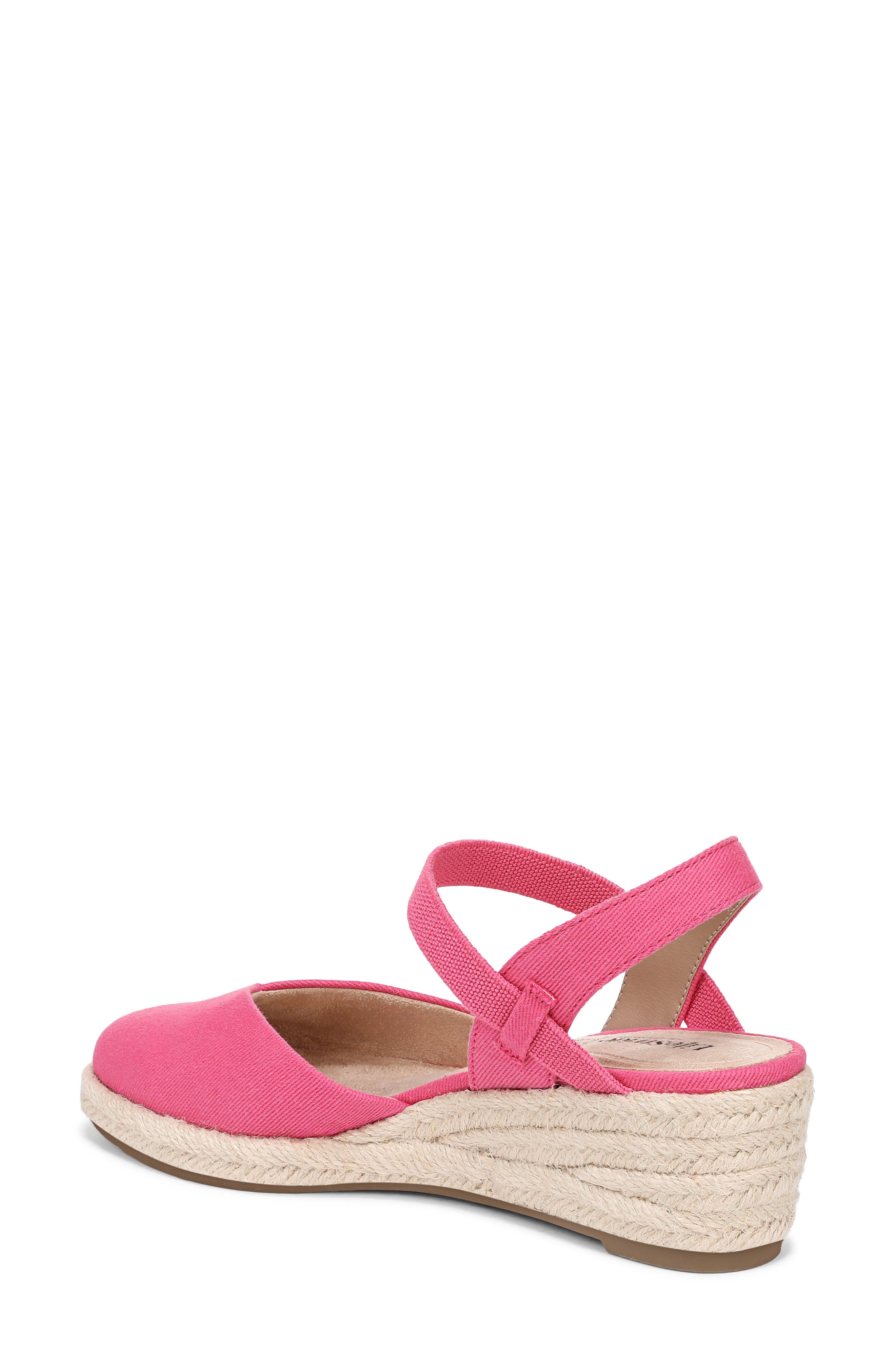 Pilar Slingback Espadrille Platform Wedge Sandal, Alternate, color, FRENCH PINK
