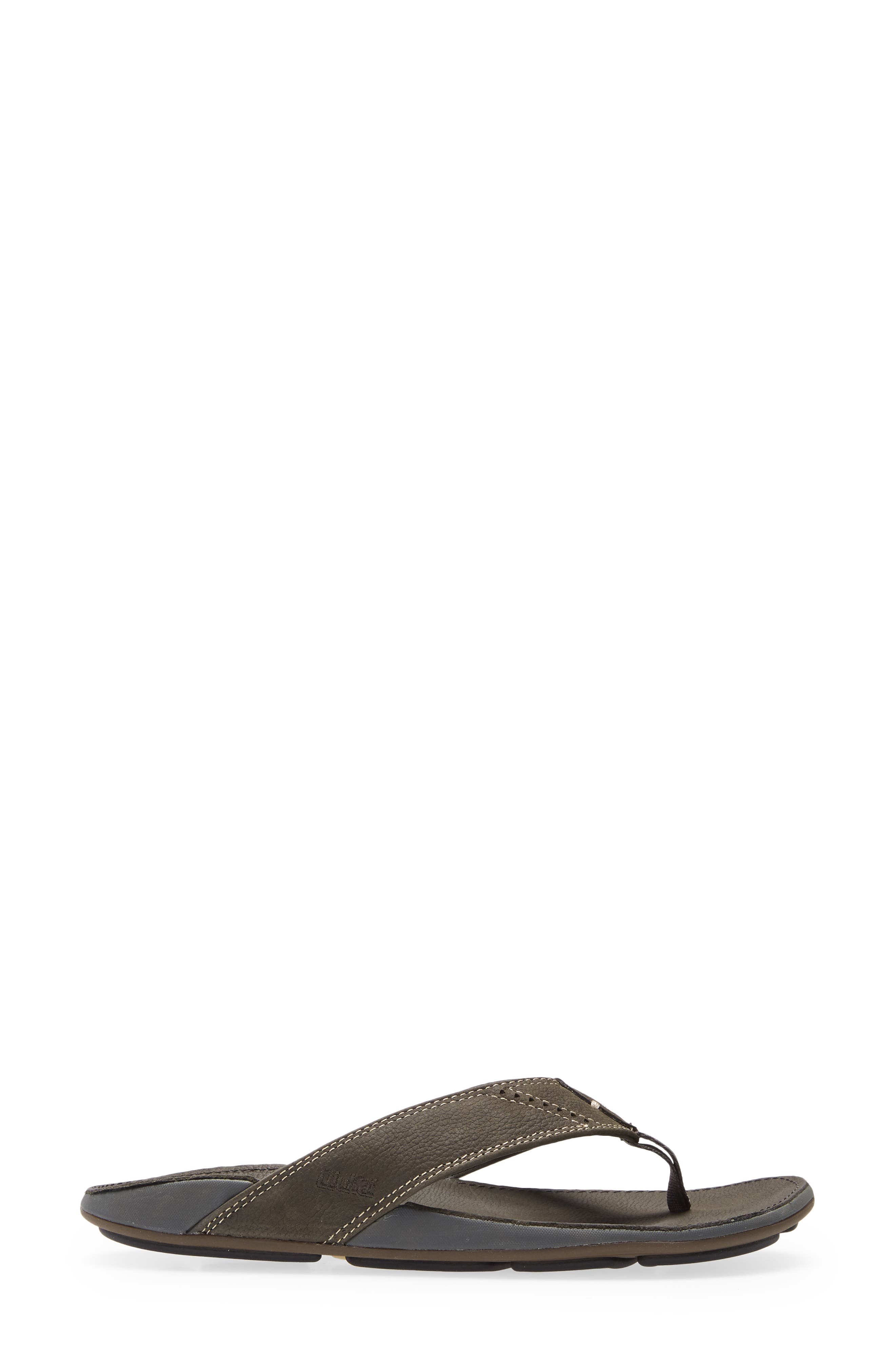 OluKai 'Nui' Leather Flip Flop, Alternate, color, 
