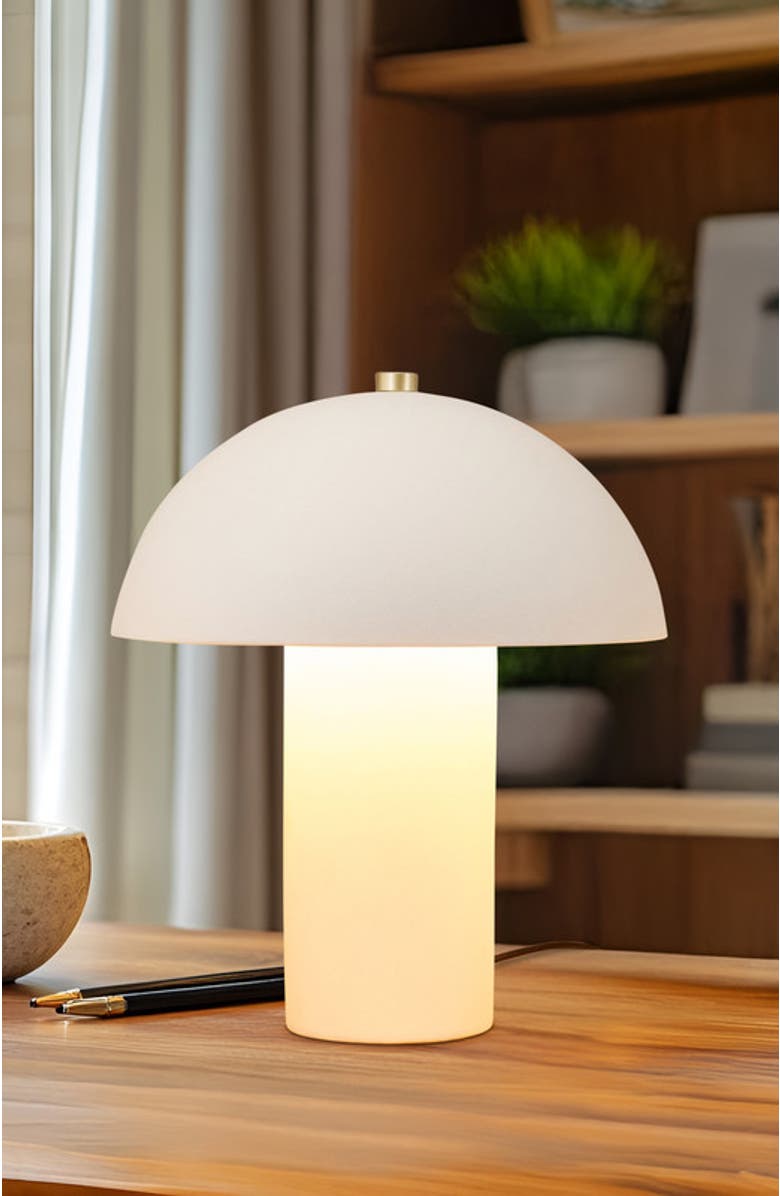 Brightech Alba 10" Cream Ceramic LED Desk Lamp, Alternate, color, Cream