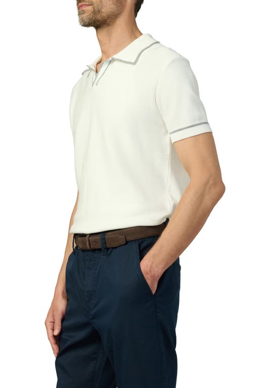 Joe's Jimmy Banlon Johnny Collar Polo Sweater In Natural