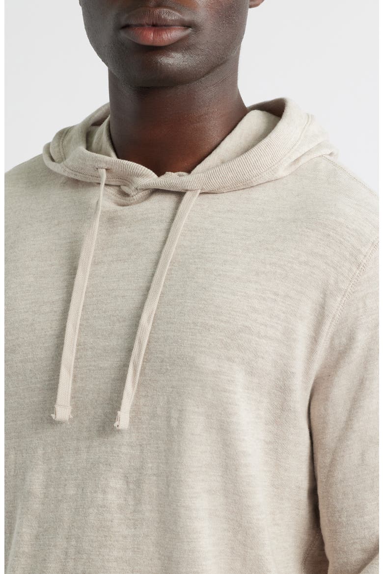Slub Cotton Hoodie, Alternate, color, OAT PLAINS HEATHER