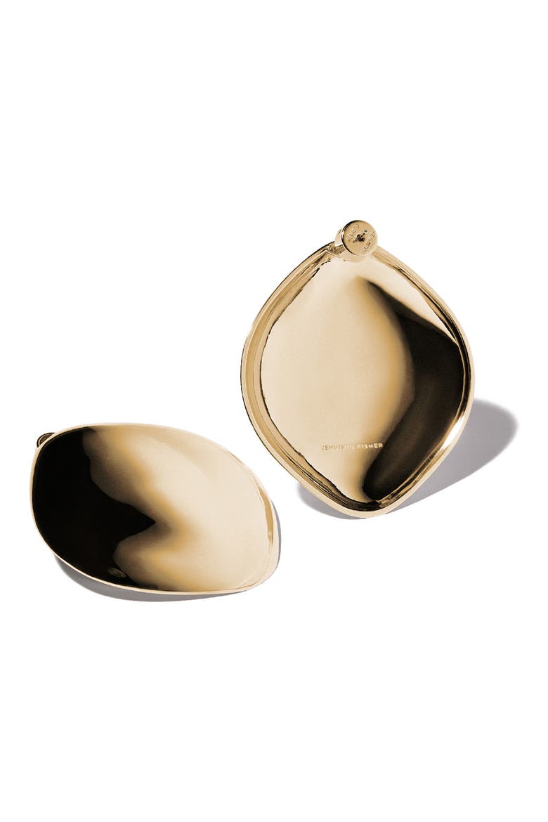 Puffy Cushion Earrings, Alternate, color, GOLD