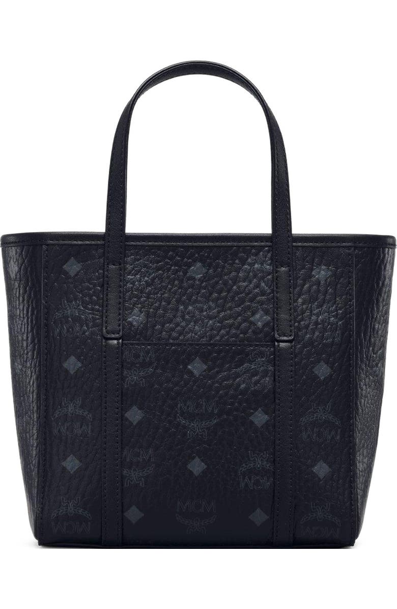 MCM Toni Top-Zip Shopper in Visetos, Alternate, color, Black