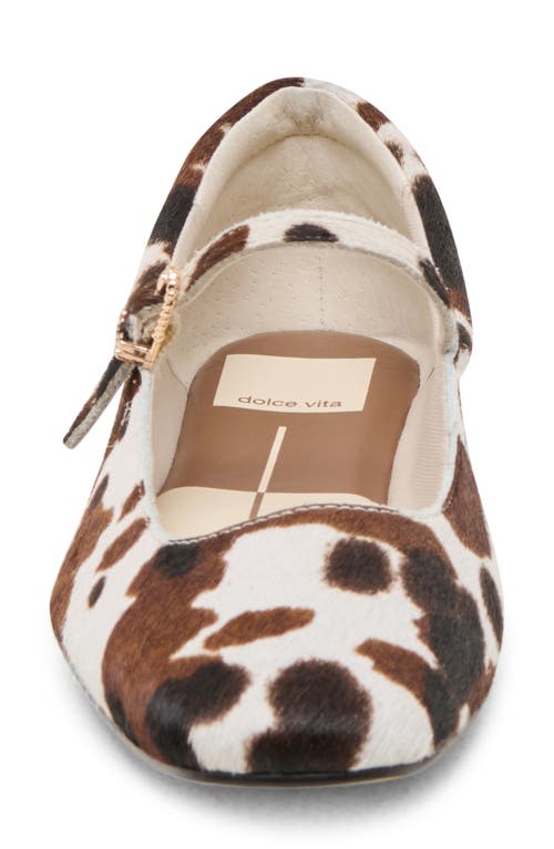 Dolce Vita Reyes Ballet Flats Cocoa Taurus Calf Hair In Animal Print