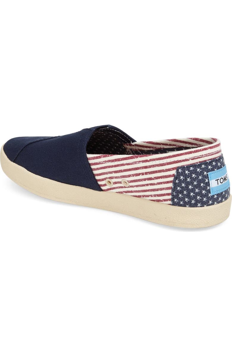 TOMS 'Avalon - American Flag' Slip-On, Alternate, color,
