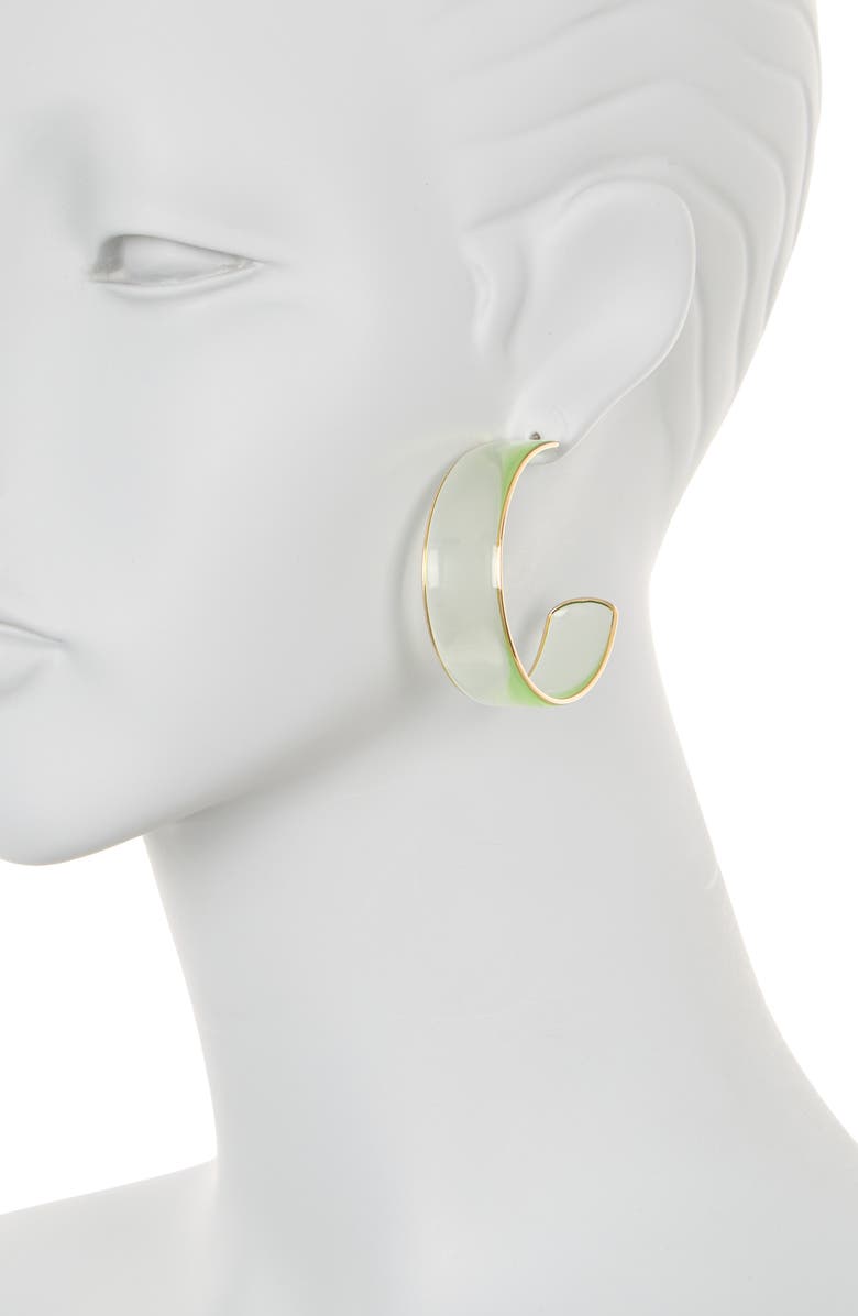 Melrose and Market 50mm Wide Plastic Hoop Earrings, Alternate, color, 