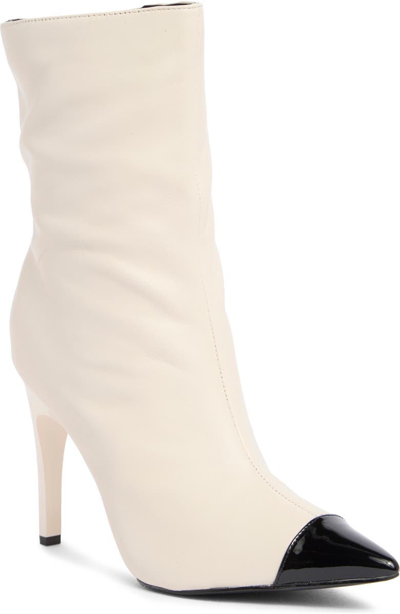 Nine West Winner Pointed Toe Boot, Main, color, Chic Cream/ Nero