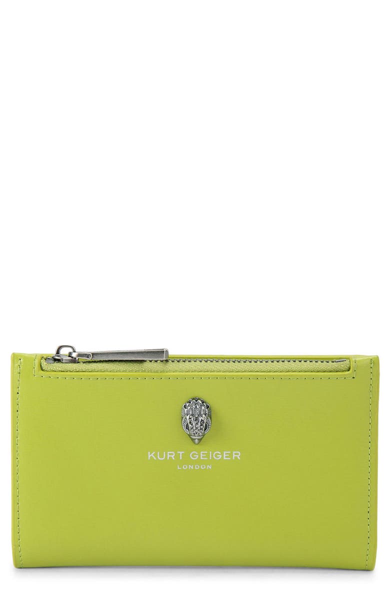 Kurt Geiger London Bond Leather Bifold Wallet, Main, color, Bright Green