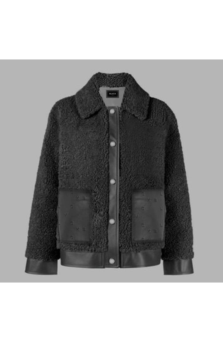 Blvck Paris Blvck Shearling Jacket, Alternate, color, Black