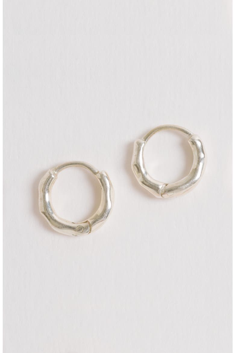 Silver Huggies Earrings, Alternate, color, Silver