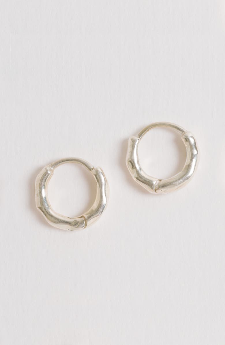 Freya Rose Silver Huggies Earrings, Alternate, color,