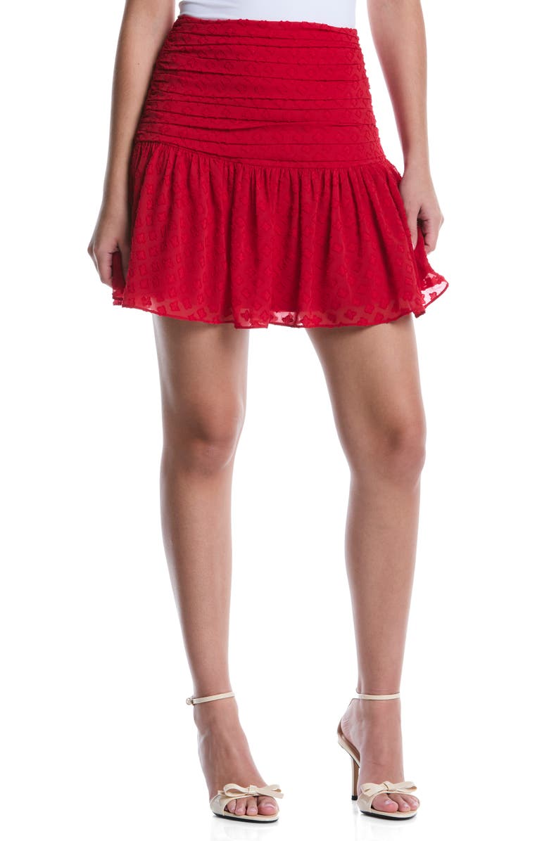 Laundry by Shelli Segal Ruffle Miniskirt, Main, color, Salsa
