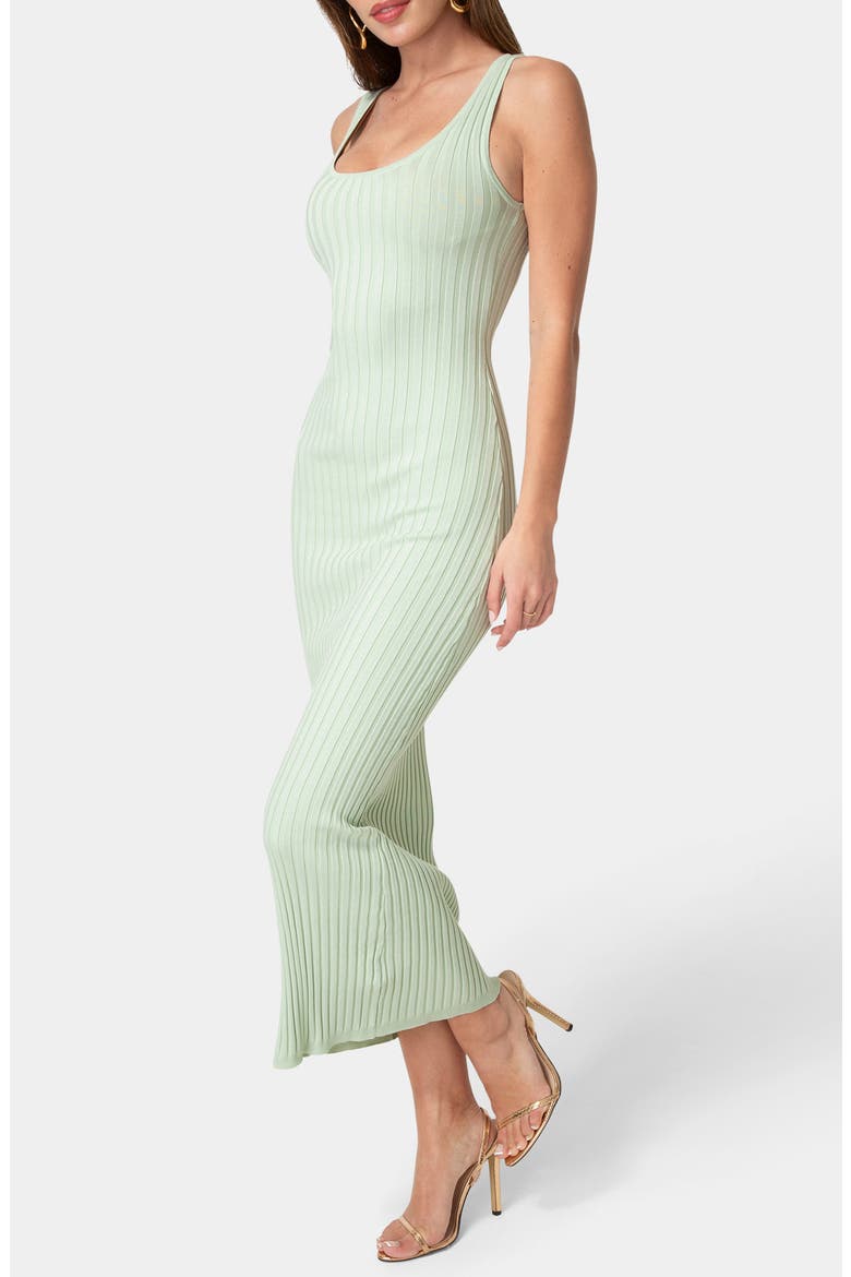 Sleeveless Ribbed Maxi Dress, Alternate, color, SEAFOAM