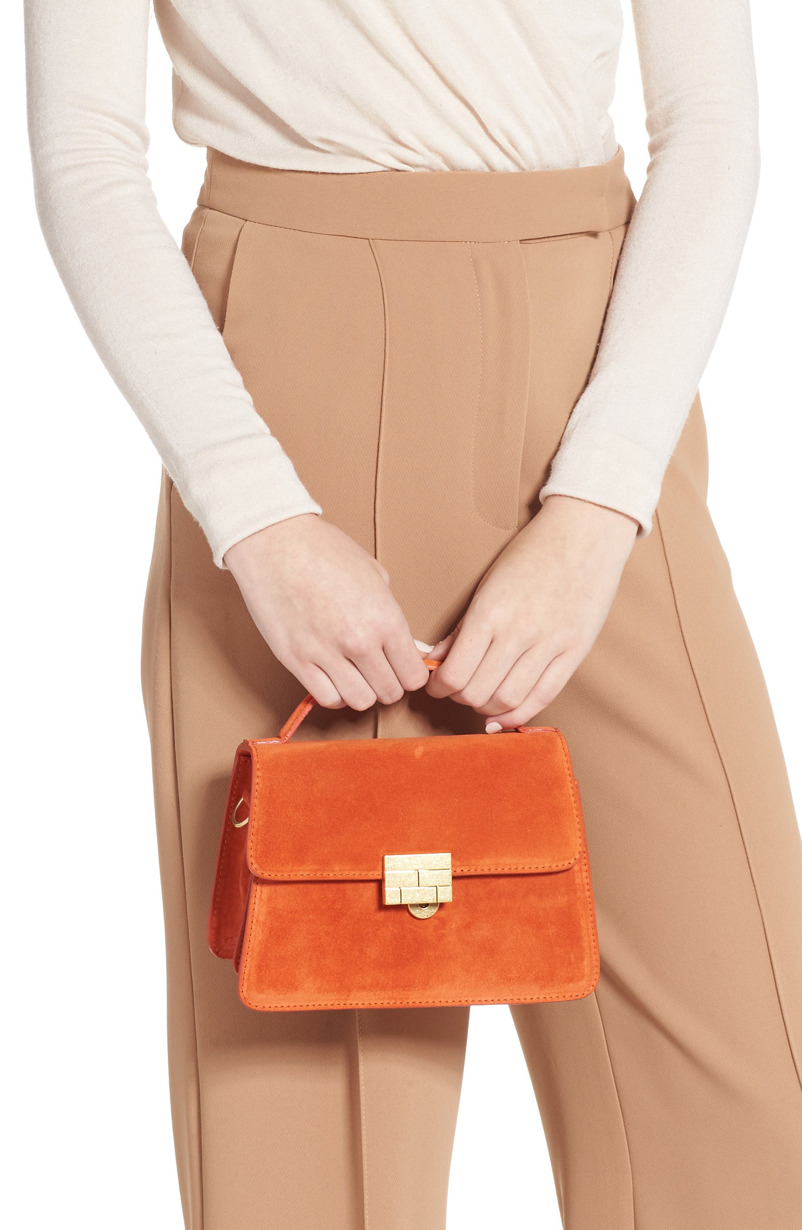 FRAME Le Signature Small Leather Crossbody Bag, Alternate, color, 