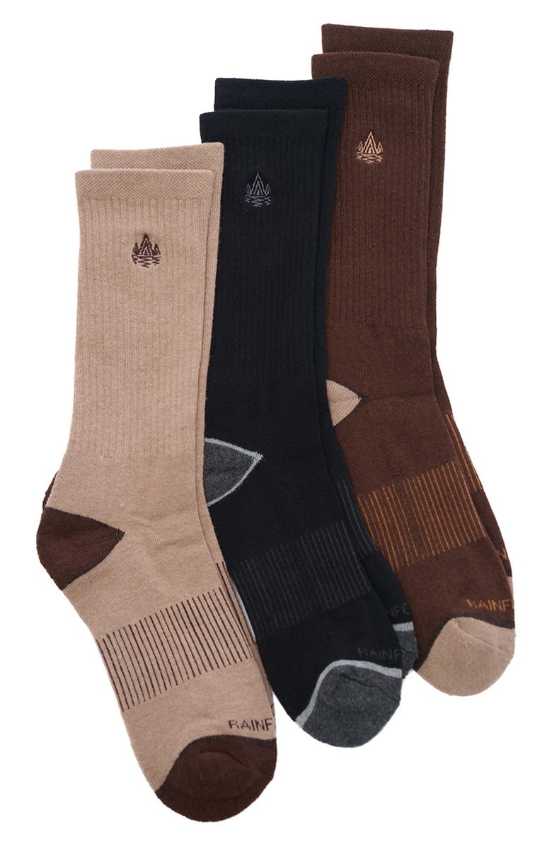 Rainforest Pack of 3 Crew Socks, Main, color, 