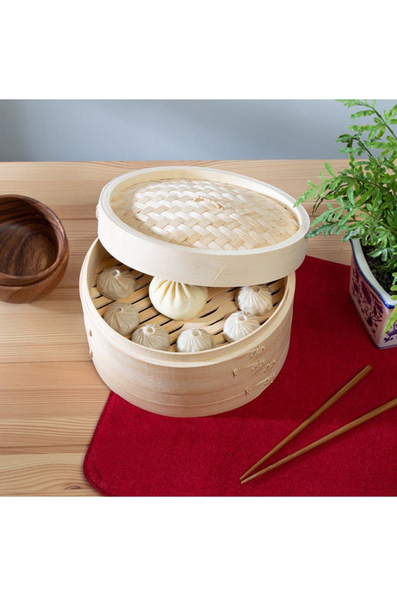 Professional Series Nonstick 14" Wok Bundle, 5 piece, Alternate, color, Bamboo/Carbon Steel