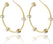 Liza Schwartz Bridget CZ Station Hoop Earrings