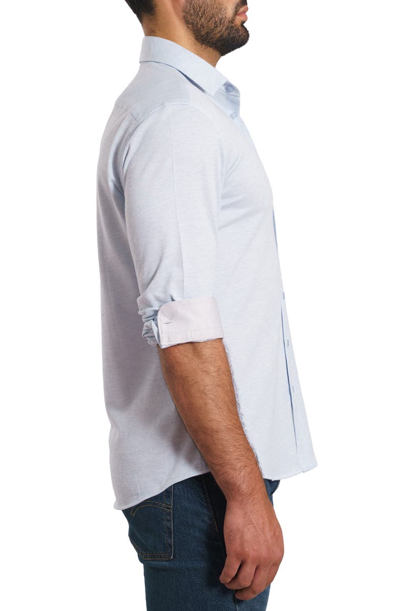 Jared Lang Trim Fit Pima Cotton Button-Up Shirt, Alternate, color, Light Blue