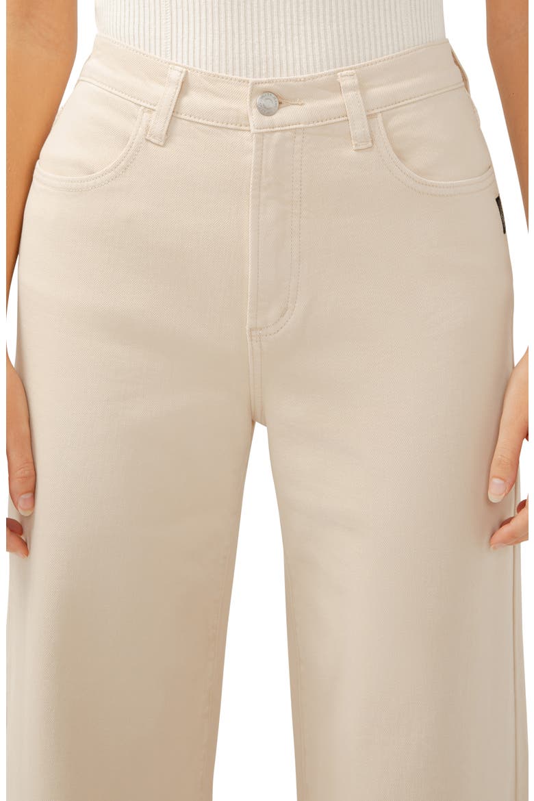 Highly Desirable High Waist Ultra Wide Leg Jeans, Alternate, color, SAND