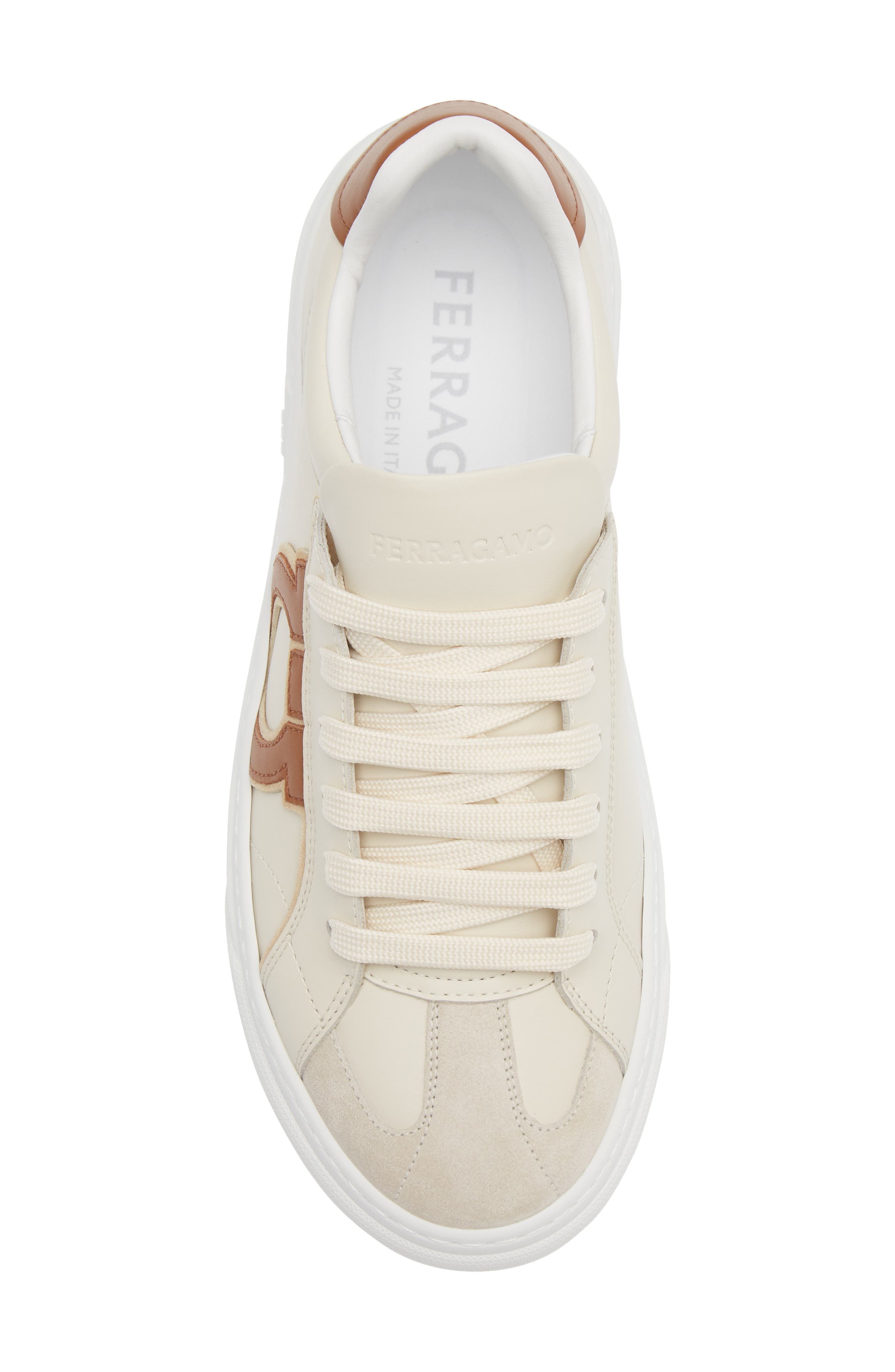FERRAGAMO Sauro Gancini Sneaker, Alternate, color, Spiaggia Mascarpone Naturale