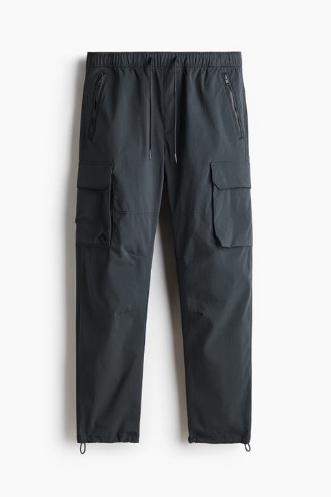 Regular Fit Nylon Cargo Trousers