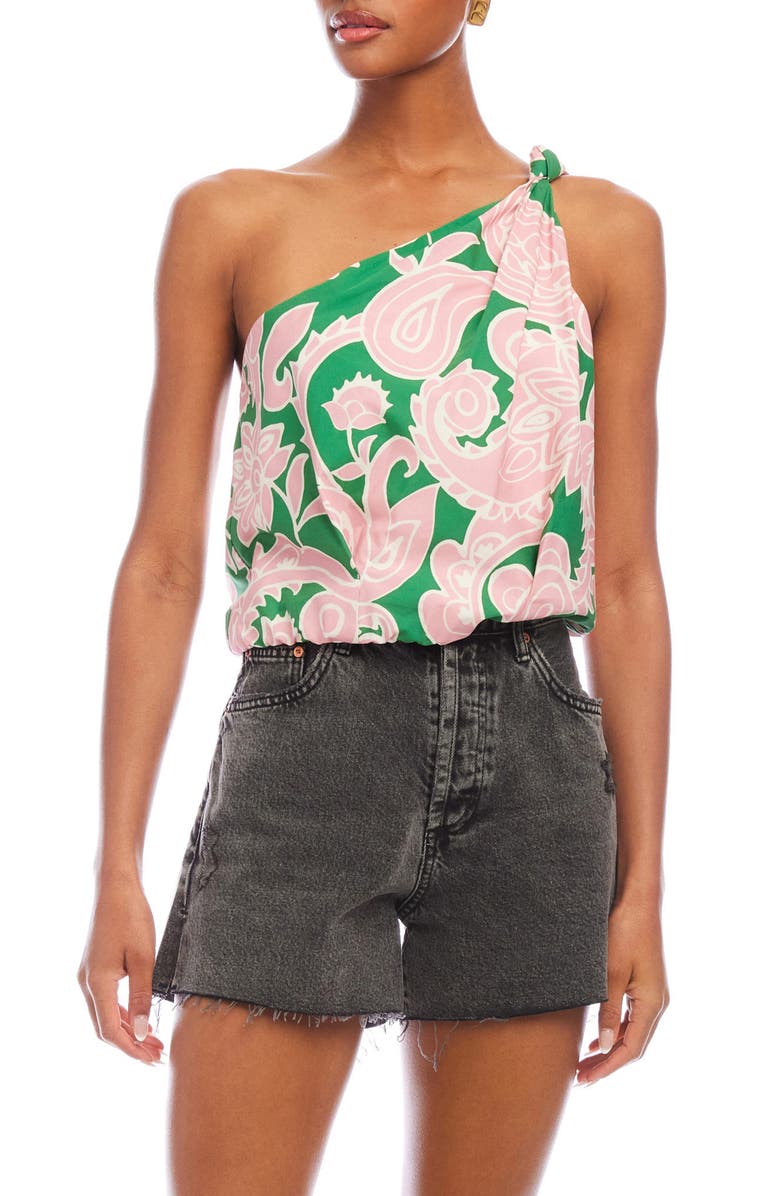 FIFTEEN TWENTY Vanita One Shoulder Sleeveless Top, Main, color, Paisley