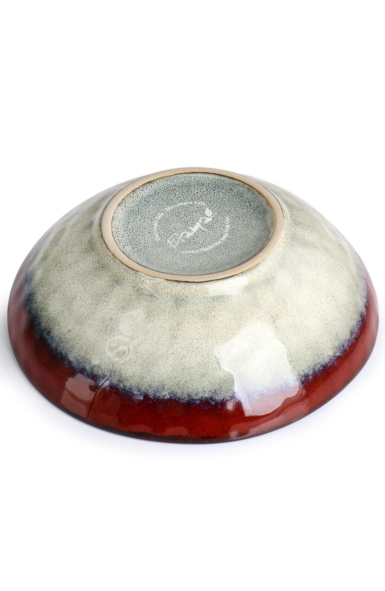 Elama Samara 12 Piece Stoneware Dinnerware Set, Alternate, color, White