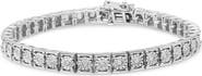 Haus of Brilliance Silver 1/4 Cttw Diamond Link Bracelet