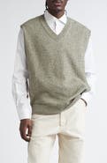 Maison Margiela Pilled Wool & Cotton Sweater Vest