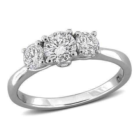 1 CTW Lab Grown Diamond 3-Stone Ring