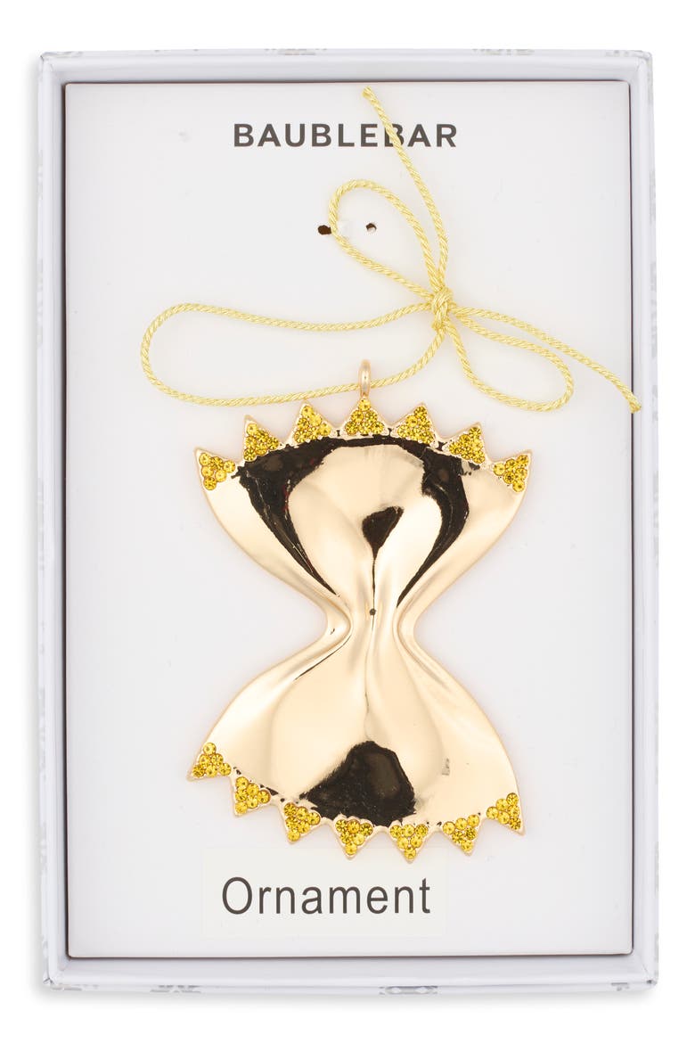 Bow Tie Pasta Ornament, Alternate, color, GOLD
