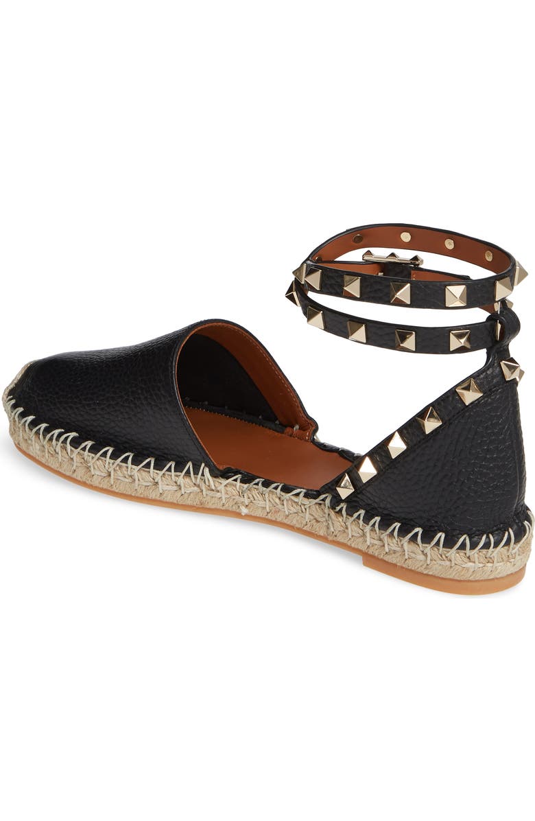 Valentino Garavani Rockstud Espadrille Flat, Alternate, color,