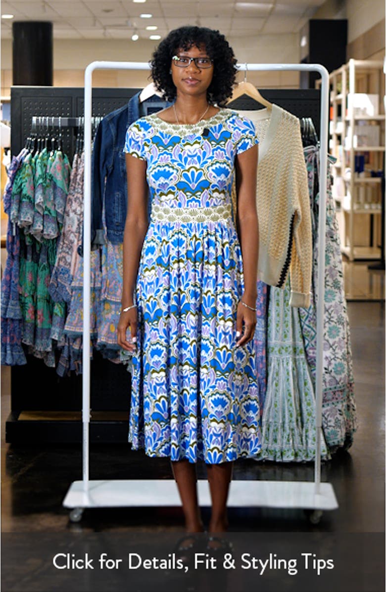 Melanie Print Jersey Midi Dress, sales video thumbnail