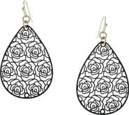 OLIVIA WELLES Leda Rosette Drop Earrings